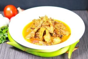 Taro Stolon with chicken curry